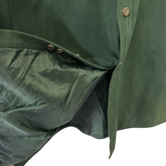Levis Cotton Sueded Forest Green Double Pocket Utility Jacket Shacket Shirt XL - Picture 7 of 11